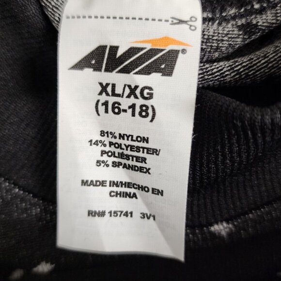 New Avia Seamless Top with Snowflake Design - Black with Gray - Size XL 16-18 - Picture 6 of 6